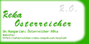 reka osterreicher business card