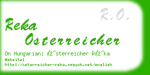 reka osterreicher business card